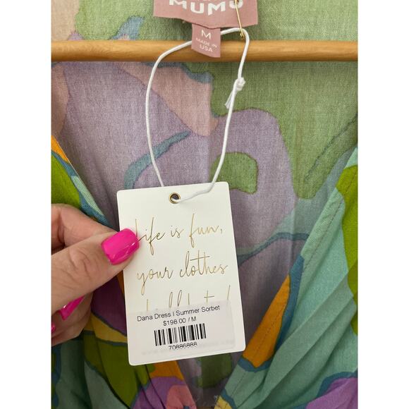 Show Me Your MuMu Dana Cutout Retro Multicolored Maxi Dress Size Medium - Picture 9 of 12